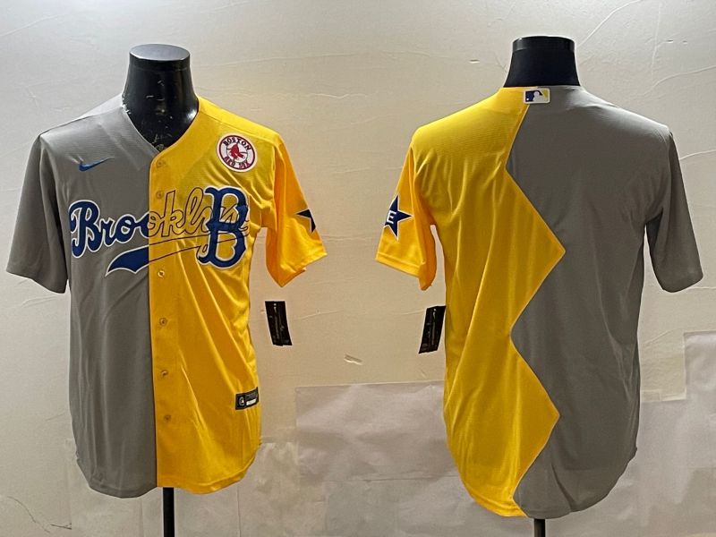 Men Boston Red Sox Blank Grey Yellow Game 2025 Nike MLB Jersey style 2->boston red sox->MLB Jersey